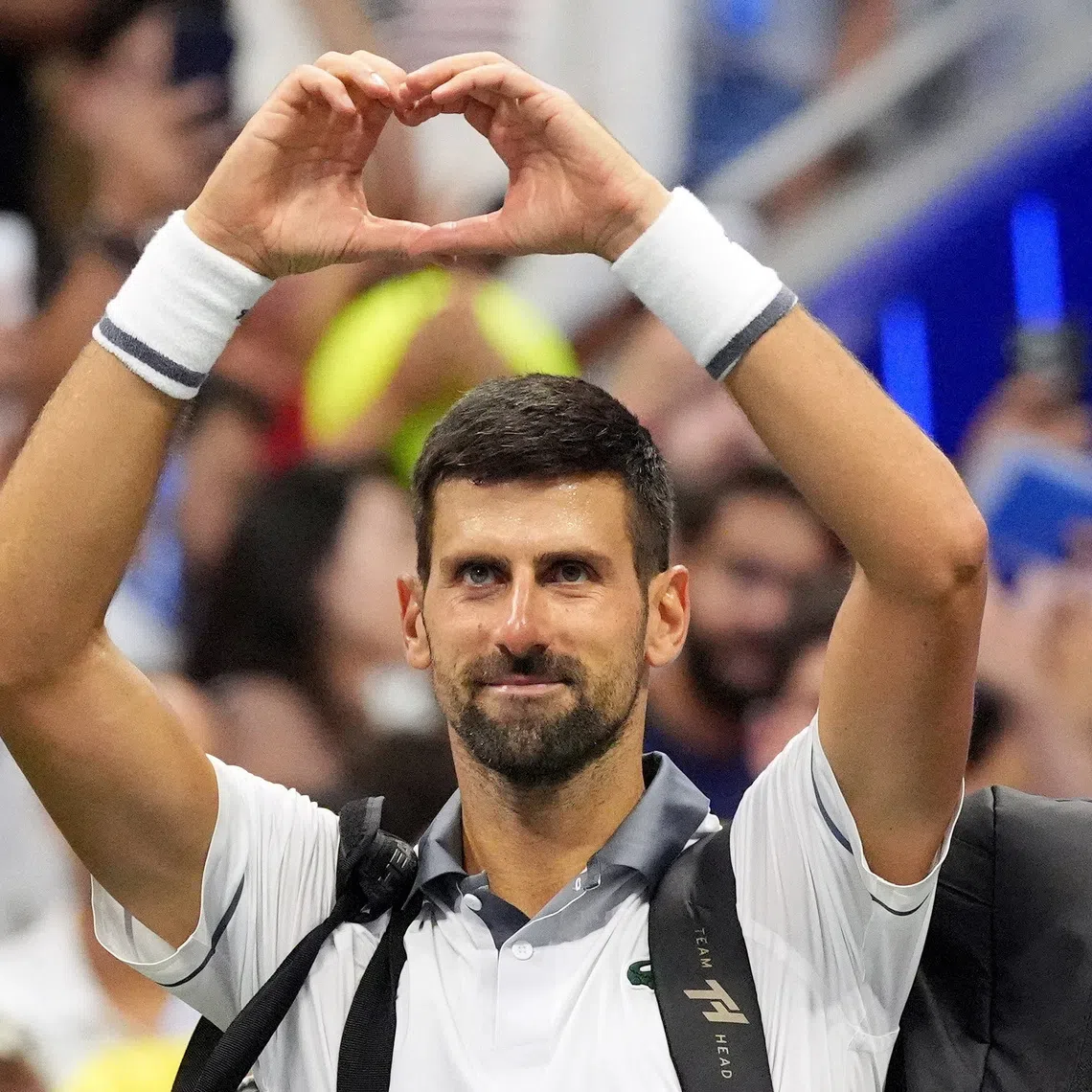 Tennis - U.S. Open - Flushing Meadows, New York, United States - August 30, 2026 Serbia's Novak Djokovic acknowledges the crowd after losing his first round match against Argentina's Mariano Navone IMAGN IMAGES via REUTERS/Robert Deutsch