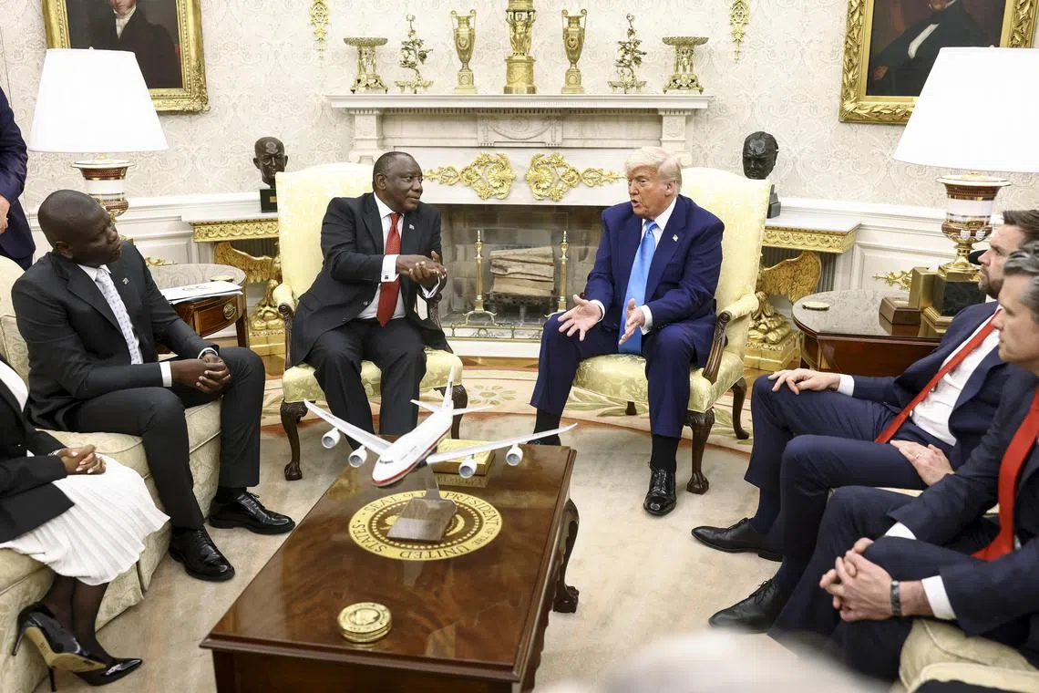Trump confronts South Africa’s Ramaphosa with false genocide claims