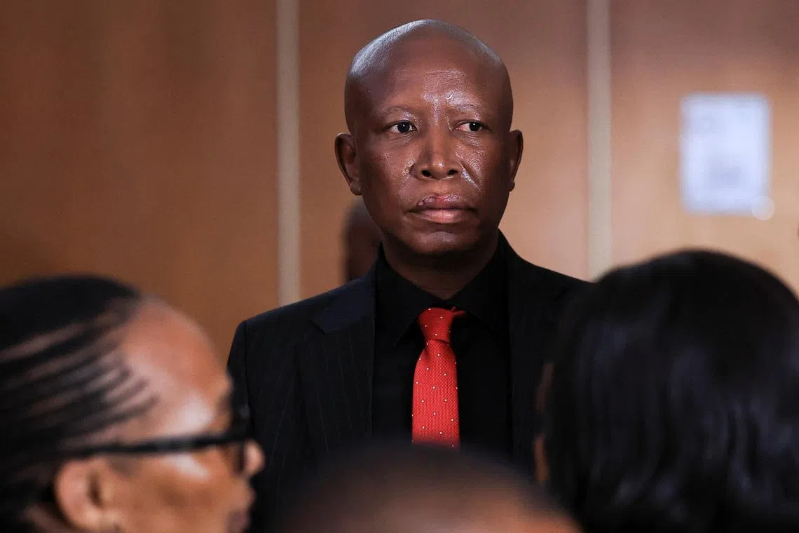 South African politician Malema given five-year prison sentence in firearm case