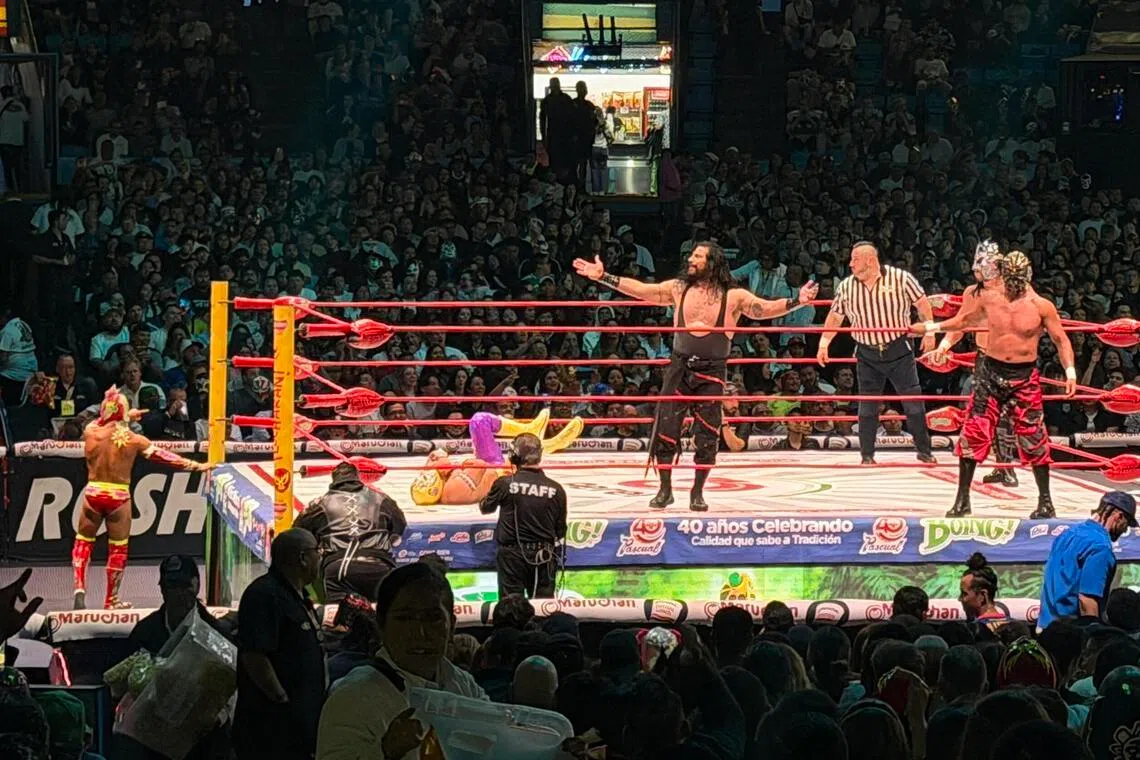 The lucha libre show at the Arena Mexico on June 9 captivated the audience which included the writer. 
ST PHOTO: DEEPANRAJ GANESAN