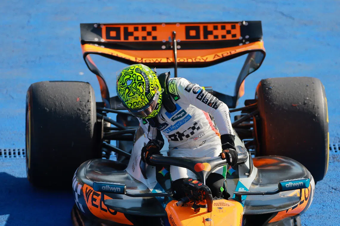 Formula One F1 - Mexico City Grand Prix - Autodromo Hermanos Rodriguez, Mexico City, Mexico - October 26, 2025 McLaren's Lando Norris after winning the Mexico City Grand Prix REUTERS/Eloisa Sanchez
