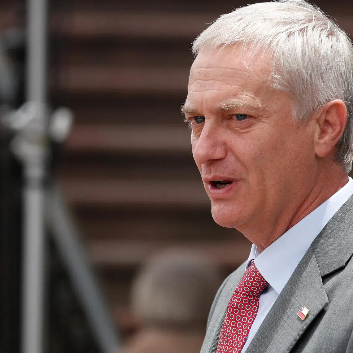 President-elect Jose Antonio Kast speaks to the media after a meeting with President Gabriel Boric at La Moneda Presidential Palace after Kast won in the runoff presidential election, in Santiago, Chile December 15, 2025. REUTERS/Rodrigo Garrido