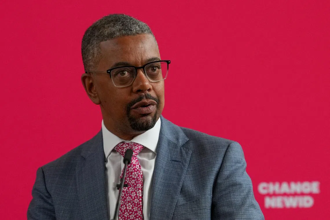 FILE PHOTO: Welsh Labour leader Vaughan Gething speaks during a Welsh Labour general election campaign event in Abergavenny, Wales, Britain, May 30, 2024. REUTERS/Maja Smiejkowska/File Photo
