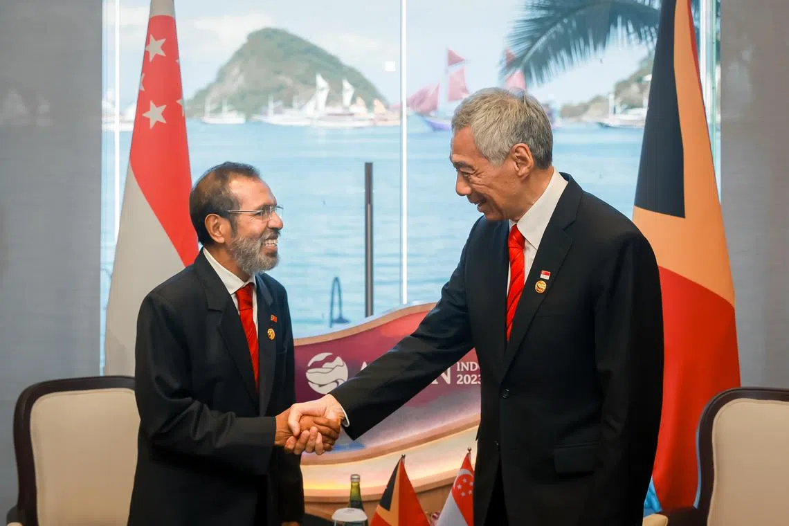 PM Lee Hsien Loong (right) said Singapore has always helped Timor-Leste with capacity building and that it stands ready to support more.