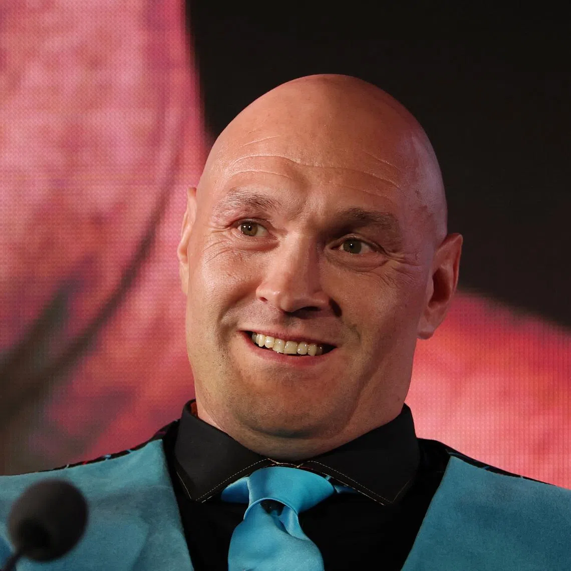 Boxing - Tyson Fury and Arslanbek Makhmudov Press Conference - Tottenham Hotspur Stadium, London, Britain - February 16, 2026 Tyson Fury during the press conference Action Images via Reuters/John Sibley