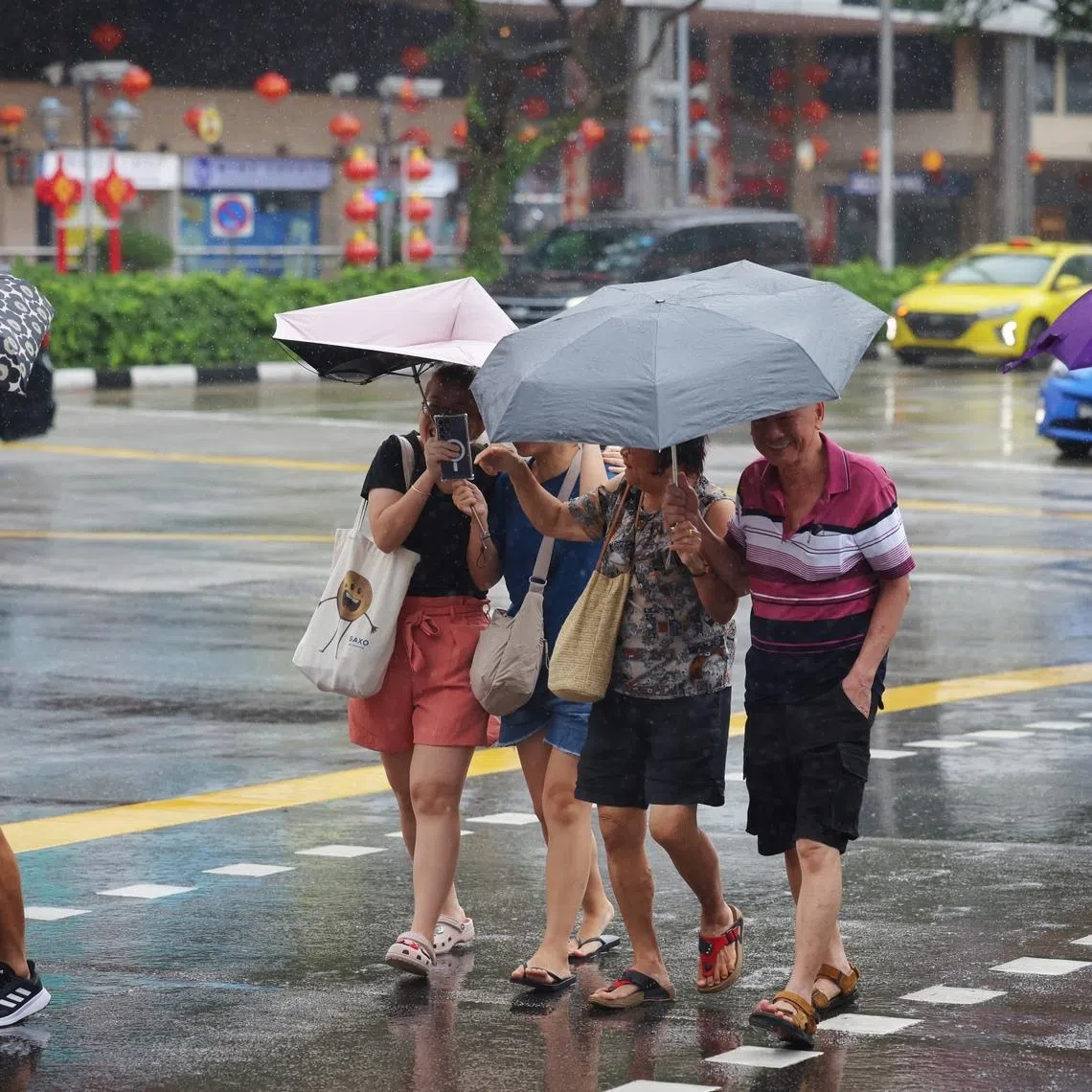 Showers are expected over most parts of Singapore during the first few days of the second half of February.