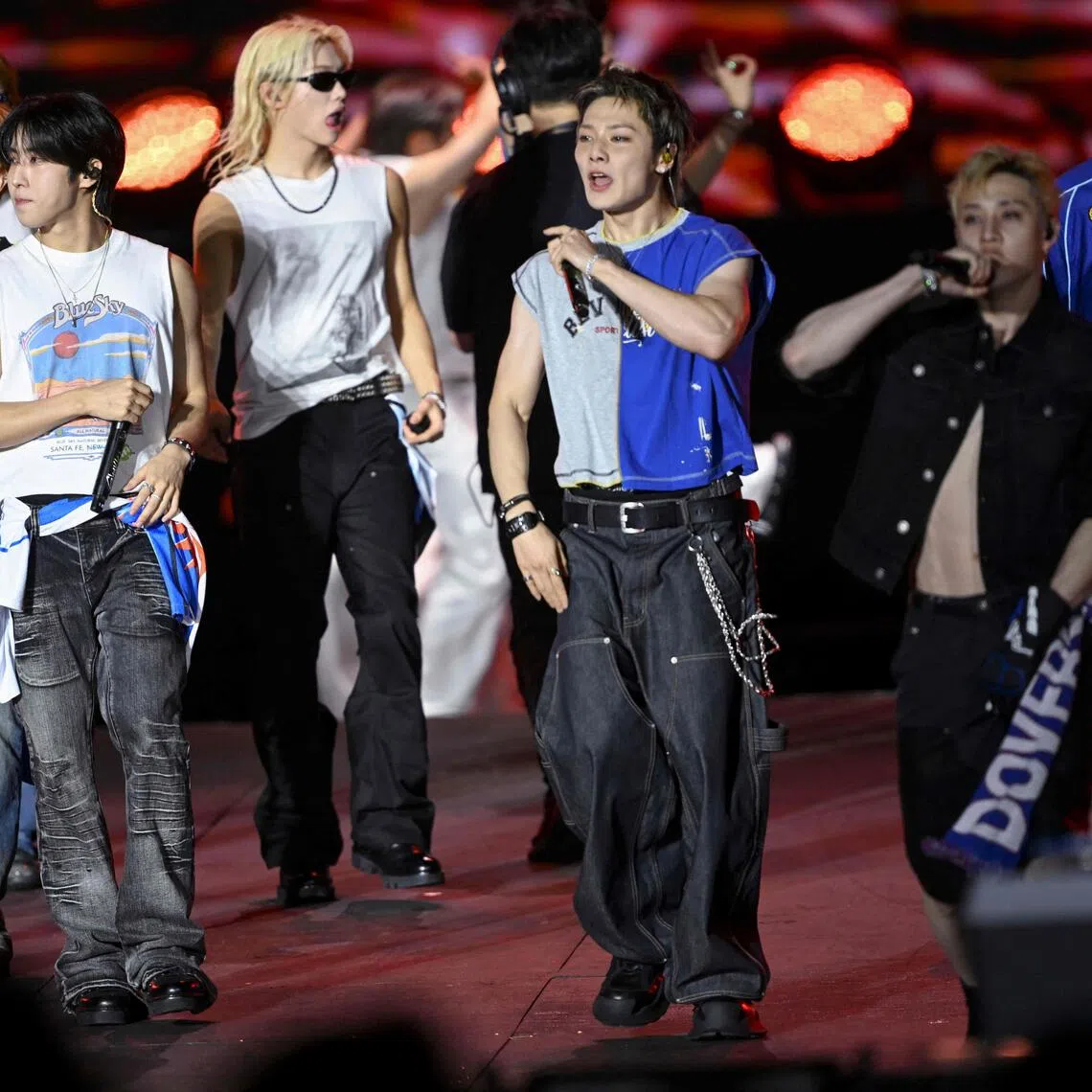 Members of the South Korean K-pop group Stray Kids perform during the last week of the Rock in Rio music festival in Rio de Janeiro, Brazil, on Sept 12.