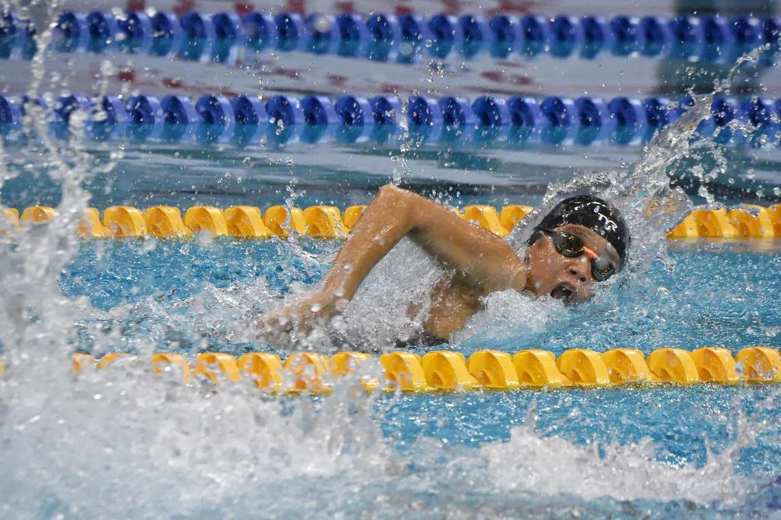 Sophie Soon in the women's 50m freestyle multiclass final on Day 3 of the Citi Para Swimming World Series Singapore at the OCBC Aquatic Centre. 
