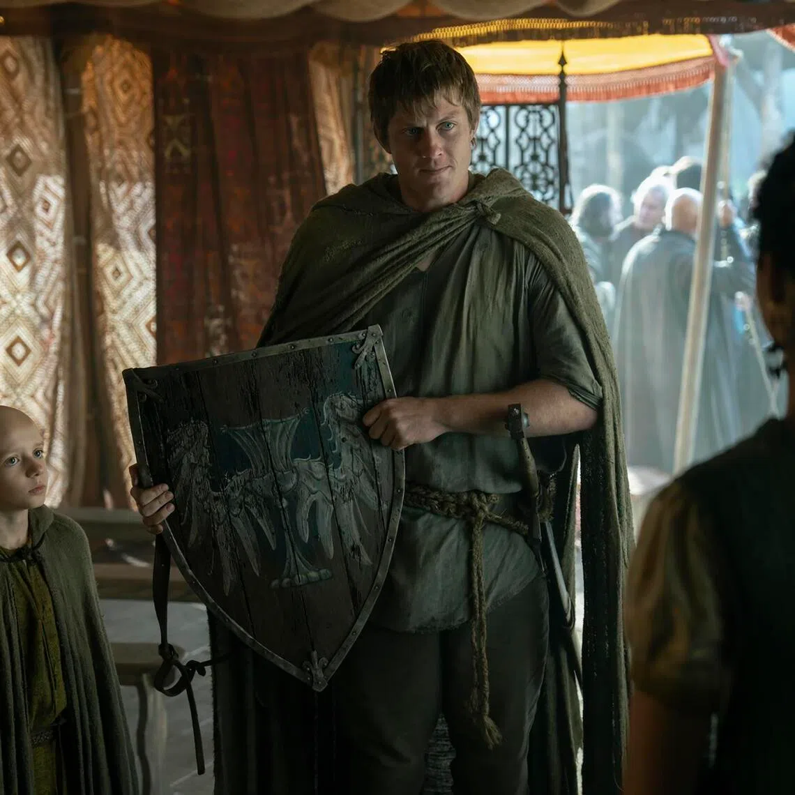 From left: Dexter Sol Ansell and Peter Claffey in a Knight Of The Seven Kingdoms.