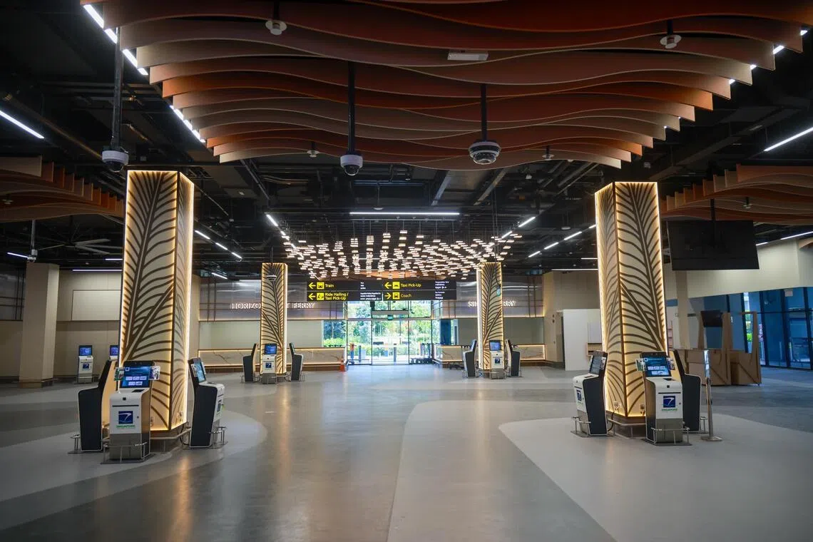 Self-service kiosks at the new Singapore Cruise Centre (HarbourFront) terminal allow travellers to print their own boarding passes and baggage tags, just like at the airport.