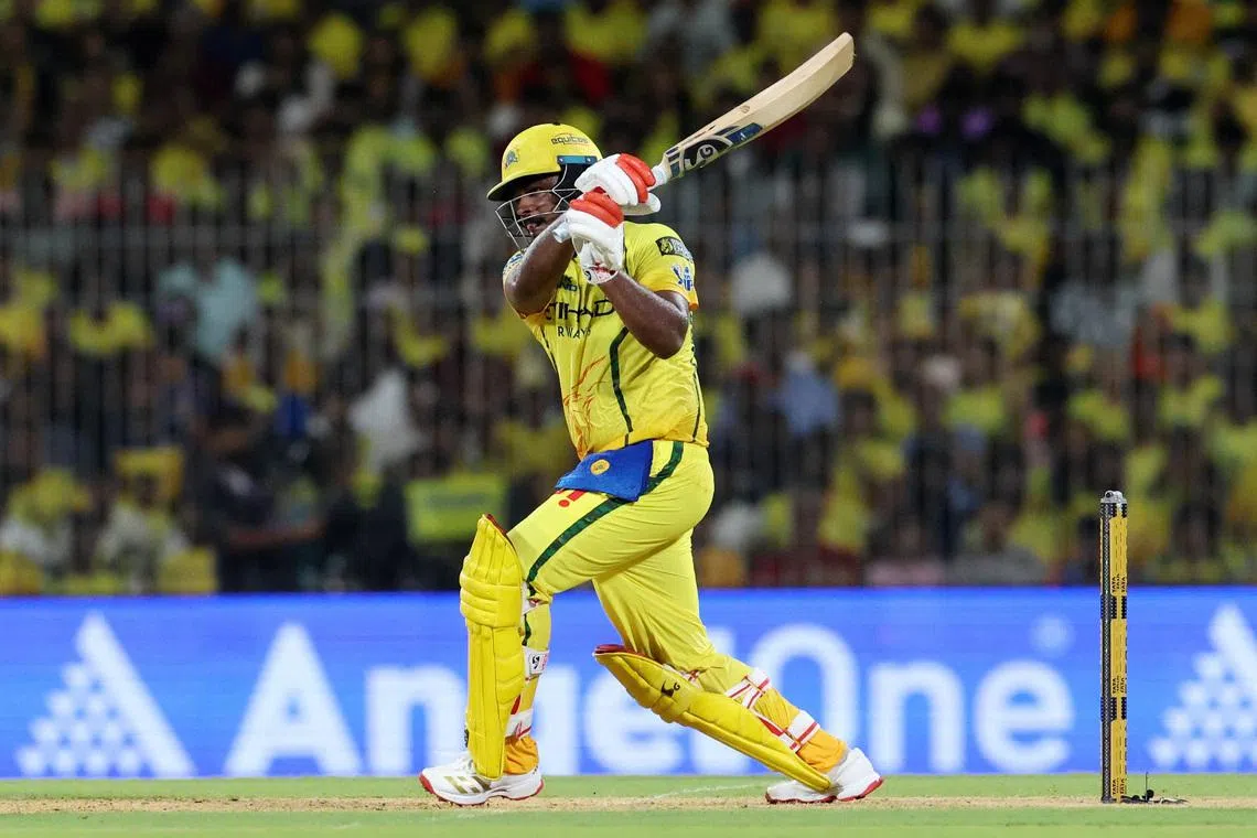 Cricket - Indian Premier League - IPL - Chennai Super Kings v Delhi Capitals - MA Chidambaram Stadium, Chennai, India - April 11, 2026 Chennai Super Kings' Sanju Samson in action REUTERS/Priyanshu Singh