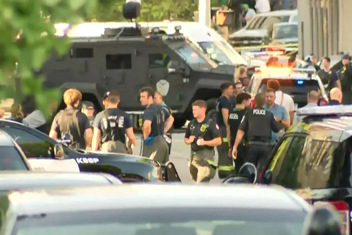 Police respond to a shooting that authorities said involved multiple victims in Minneapolis on Sept 2.