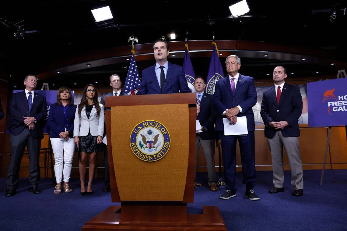 Republicans pushed through amendments gutting Pentagon diversity, equity and inclusion programmes, banning the pro-LGBT pride flag at military bases, and ending funding for transgender-related medical services.