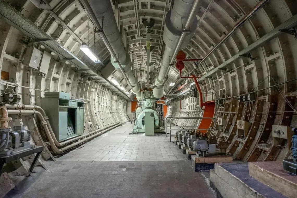 The tunnels were built in 1941 and 1942 to be used as deep shelters from air raids during the London Blitz. 