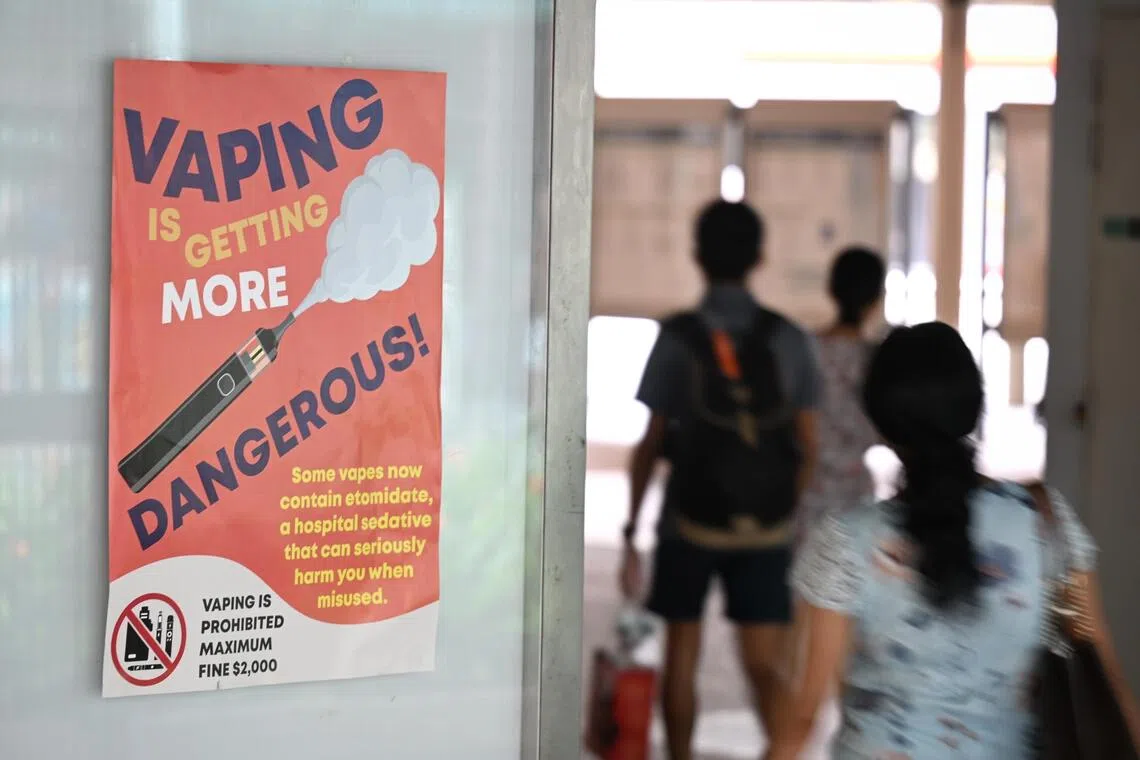 The authorities also announced that a programme for individuals to voluntarily seek help to quit etomidate abuse – called QuitVape – will cease on Sept 1.