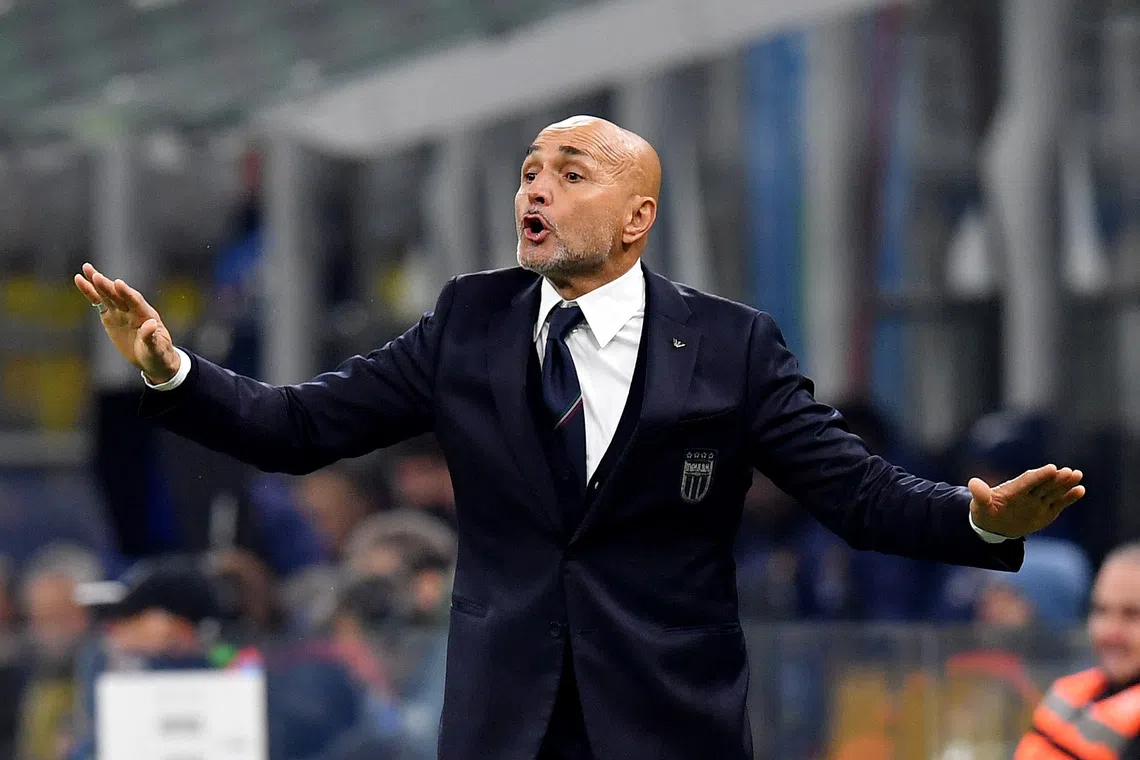 Soccer Football - Nations League - Group Stage - Italy v France - San Siro, Milan, Italy - November 17, 2024 Italy coach Luciano Spalleti reacts REUTERS/Jennifer Lorenzini