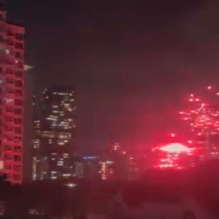 The pyrotechnics display allegedly happened at a construction site along Carlisle Road.