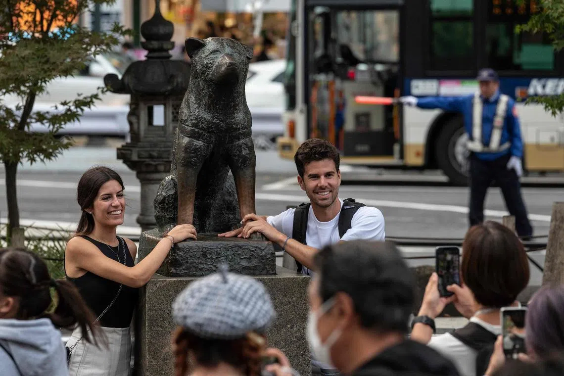 The statue of Hachiko in front of Shibuya station in central Tokyo has become one of Japan's top tourist draws.