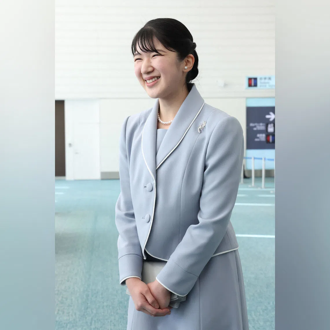 Japan's Princess Aiko, daughter of Emperor Naruhito and Empress Masako, departing for Laos at Haneda Airport in Tokyo.