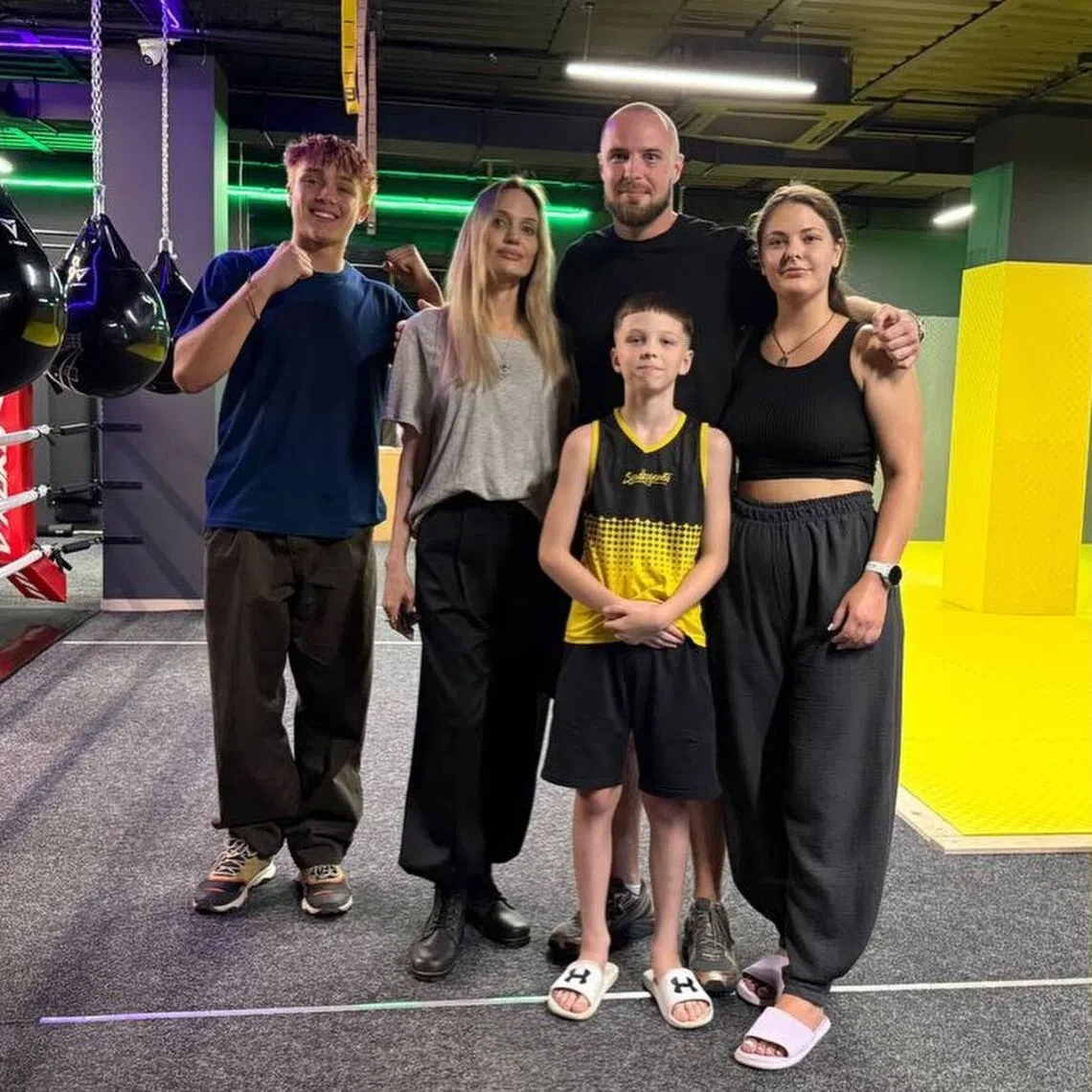 Angelina Jolie and her son held a Muay Thai training session at the club.
