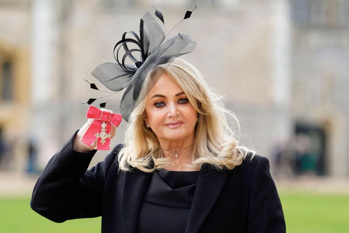 Bonnie Tyler was appointed a Member of the Order of the British Empire in 2022 and received the medal at Windsor Castle in London in 2023.