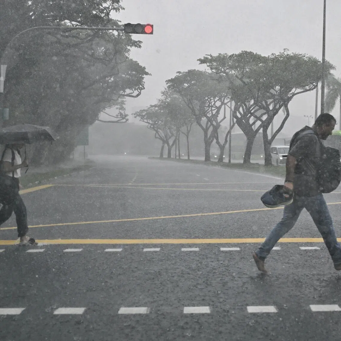 Heavy rain is expected in many parts of Singapore from 1.30pm to 2.30pm.