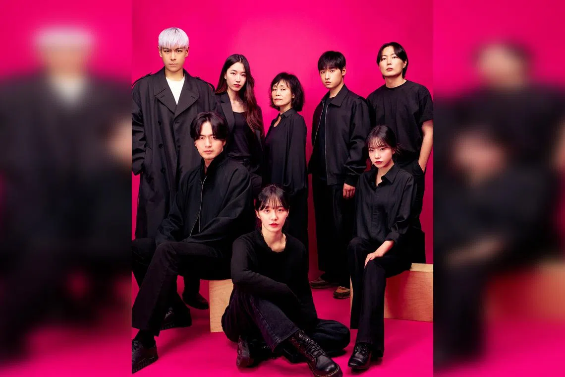 Actors joining the second season of Squid Game include (from left) T.O.P, Lee Jin-uk, Won Ji-an, Park Gyu-young, Kang Ae-sim, Lee David, Jo Yu-ri and Roh Jae-won.