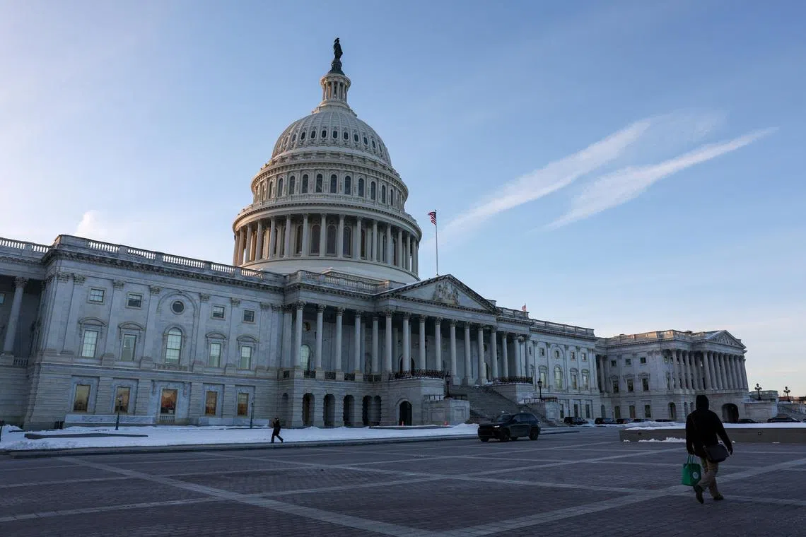 FILE PHOTO: The sun sets on the U.S. Capitol building, on Capitol Hill in Washington, D.C., U.S., January 30, 2026. REUTERS/Kylie Cooper/File Photo