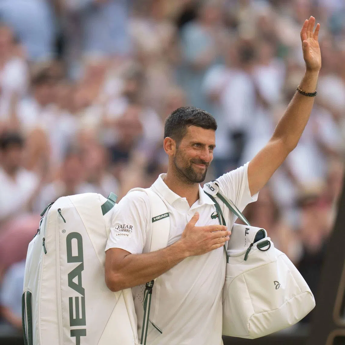 Serbia’s Novak Djokovic leaving the court after losing to Italy’s Jannik Sinner in their July 10 Wimbledon semi-final match.