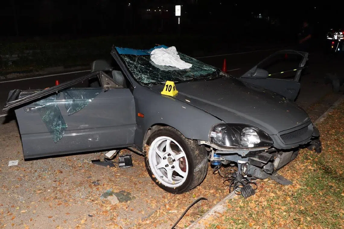 On Aug 11, 2023, a man driving up to 140kmh along a slip road from the CTE lost control of his car and crashed into a tree, killing a couple who were passengers in the car.