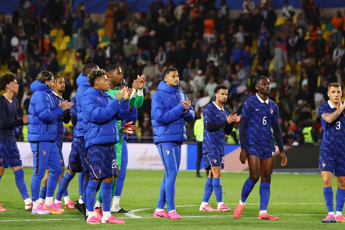 Soccer Football - International Friendly - France v Ivory Coast - The Stade de la Beaujoire - Louis Fonteneau, Nantes, France - June 4, 2026 France players after the match REUTERS/Gonzalo Fuentes