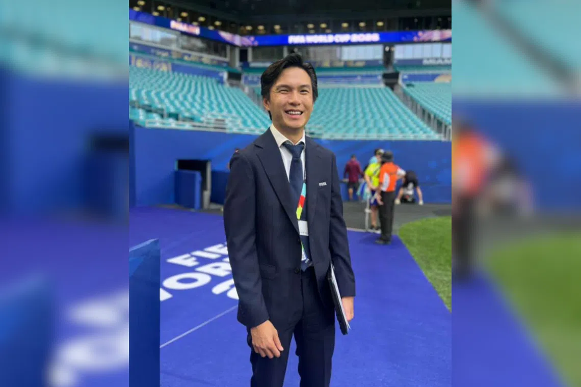 Match coordinator, FIFA fitness instructor fly Singapore’s flag at World Cup