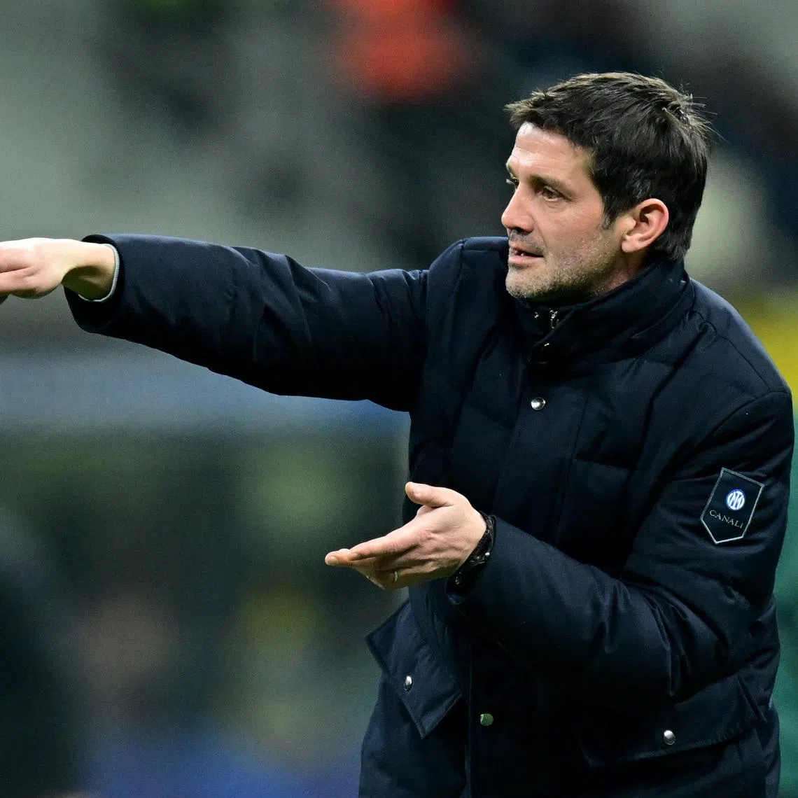 Soccer Football - UEFA Champions League - Inter Milan v Arsenal - San Siro, Milan, Italy - January 20, 2026 Inter Milan coach Cristian Chivu reacts REUTERS/Daniele Mascolo