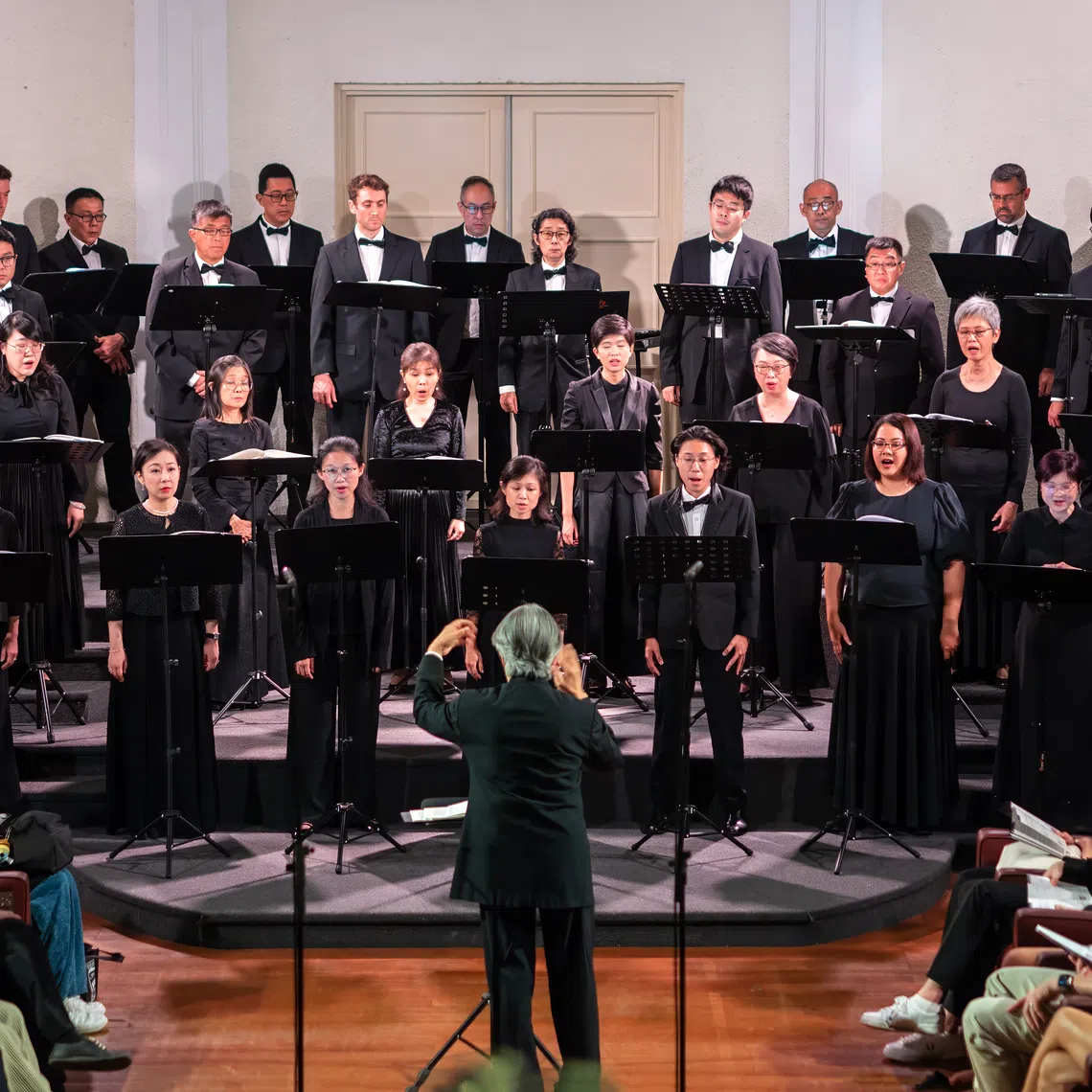 The Philharmonic Chamber Choir showcased composer Arvo Part's acappella pieces in a concert on Apr 26 under the baton of Lim Yau. 