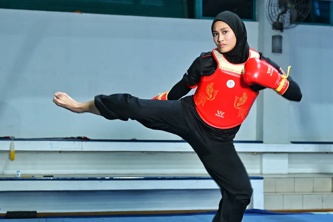 Siti Khadijah Shahrem (above) finished third after a 2-0 defeat by Myanmar’s Hnin Nu Wah in the semi-finals.