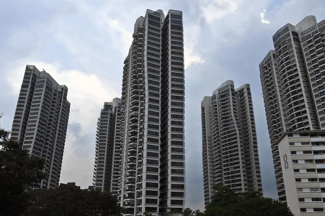 The facade of D'Leedon Condominium, designed by architect Zaha Hadid.