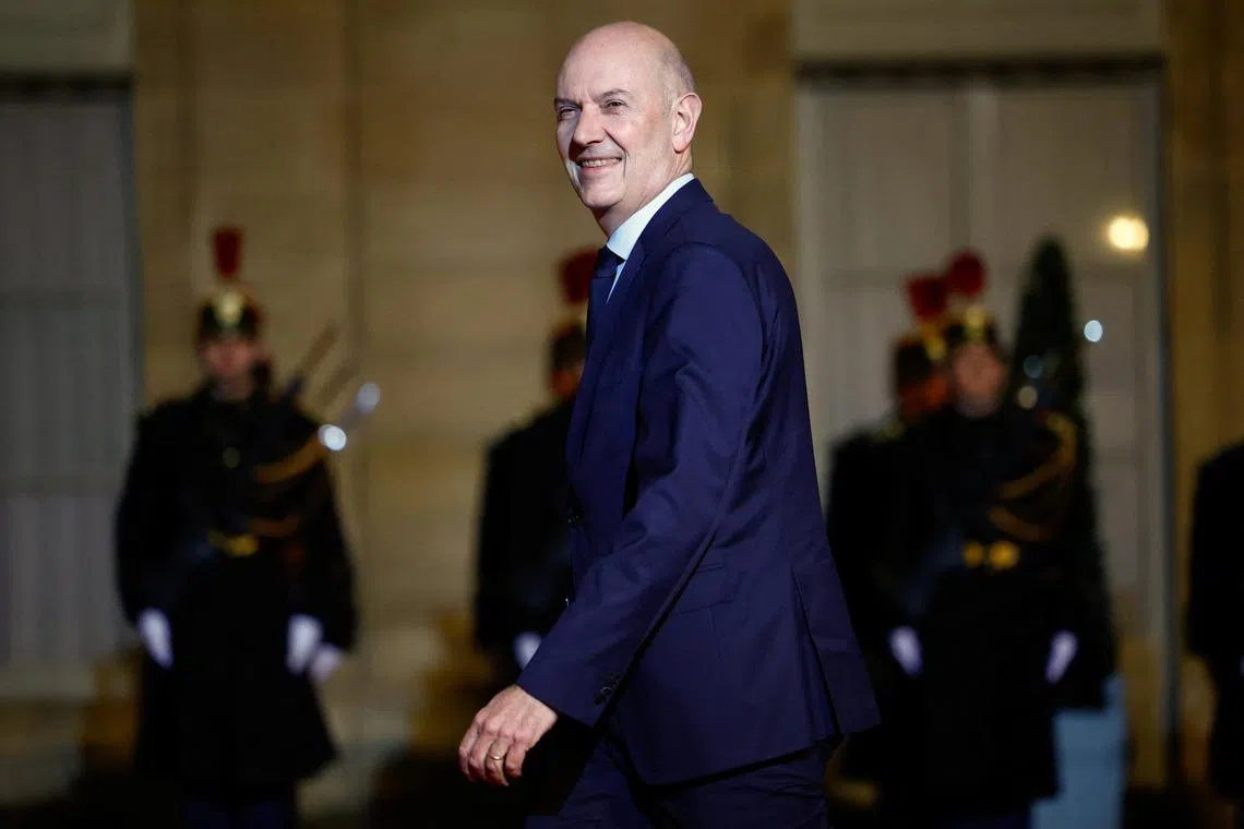 FILE PHOTO: French Industry Minister Roland Lescure arrives to attend a state dinner organised by French President Emmanuel Macron and his wife Brigitte Macron for Qatar's Emir Sheikh Tamim bin Hamad Al Thani at the Elysee Palace in Paris, France, February 27, 2024. REUTERS/Sarah Meyssonnier/File Photo