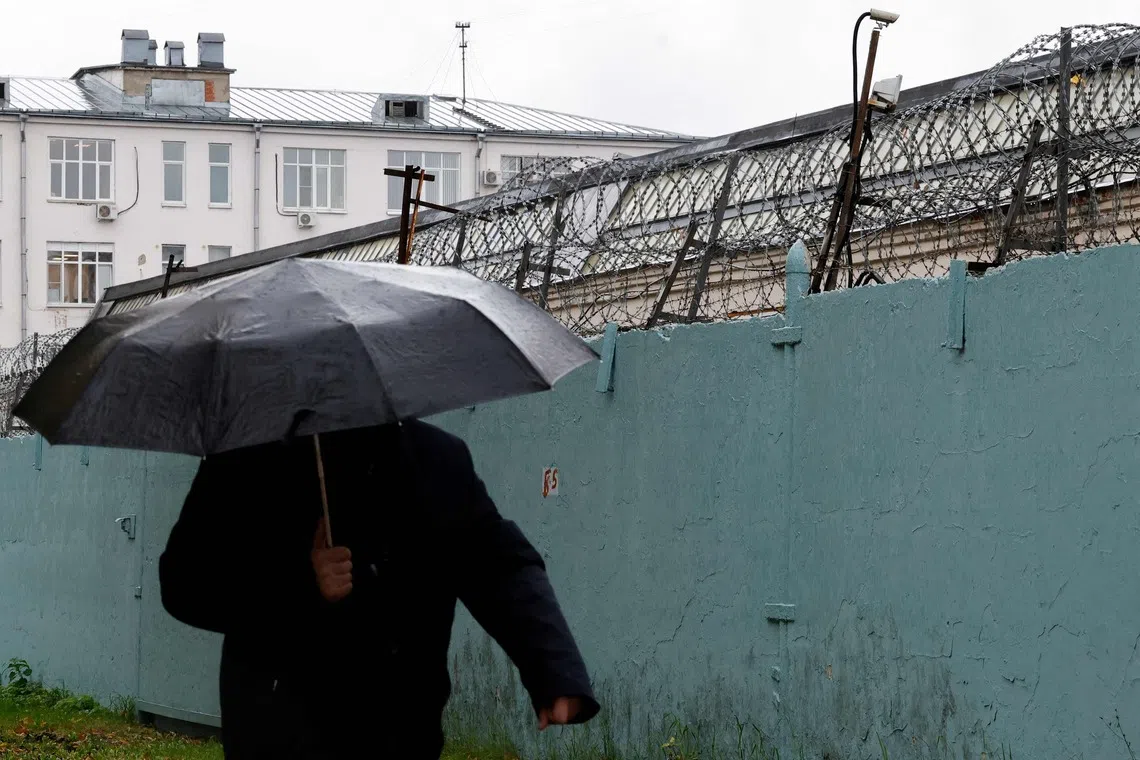 Moscow’s high-security Lefortovo prison, used to jail those being investigated by Russia’s FSB security services.