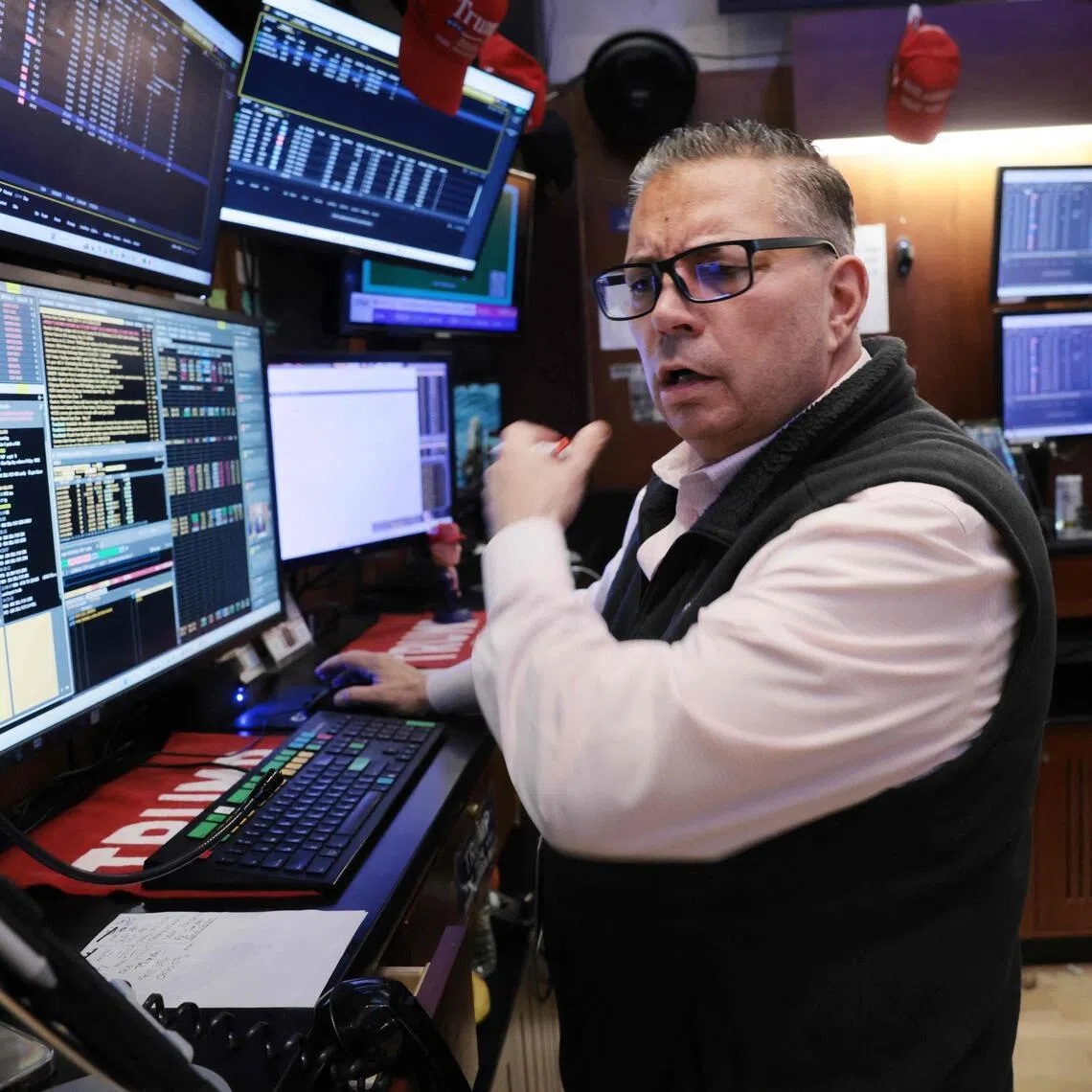 Traders working on the floor of the New York Stock Exchange on May 27, in New York City.