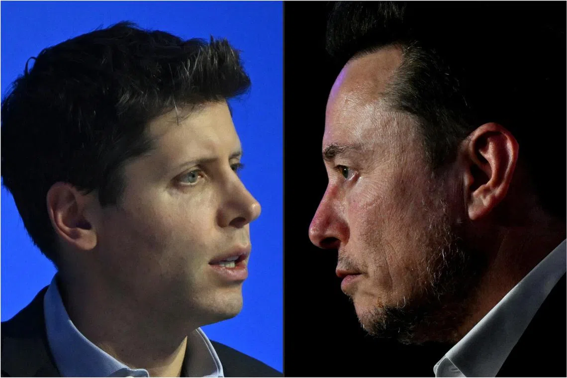 Elon Musk (right) has sued against Sam Altman's OpenAI, saying it abandoned its mission to serve humanity.