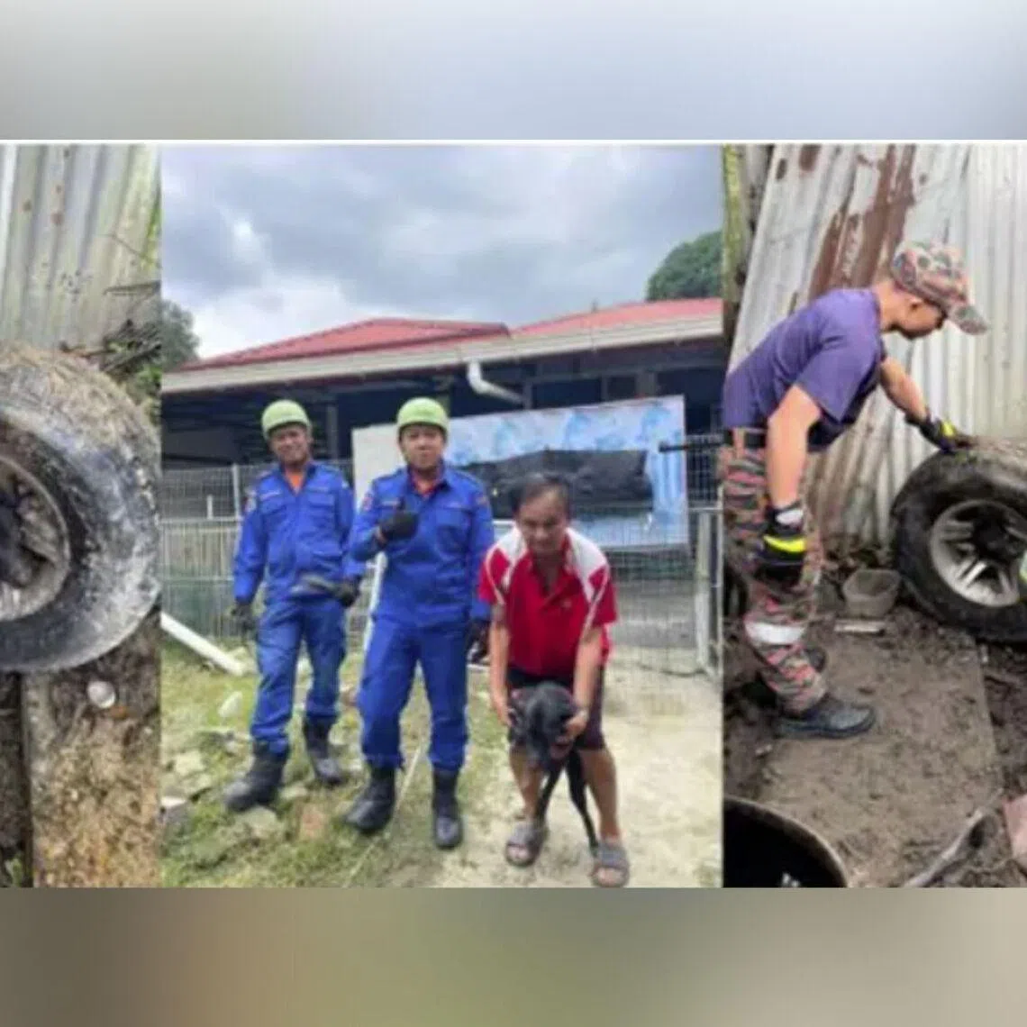 Owner Charles Teo said he discovered his dog, Bento, trapped inside the tyre rim and struggling to breathe at about 5.15am on Jan 19.