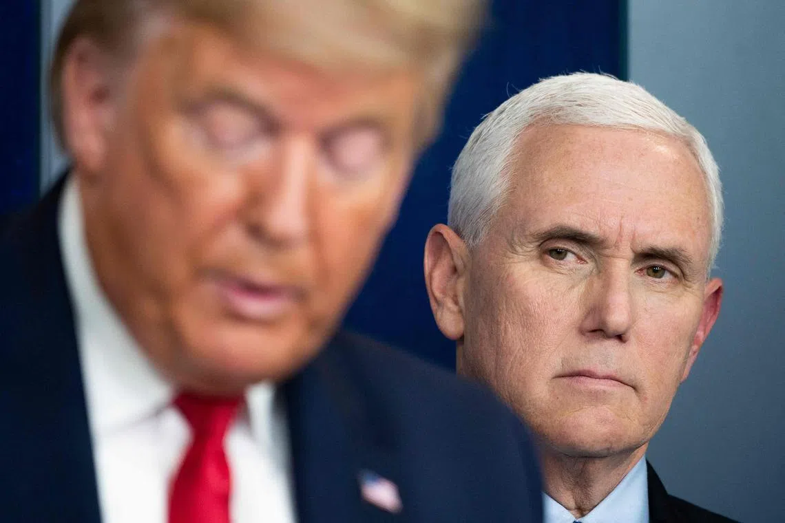 Mike Pence (right) told Fox News it "should come as no surprise" that he would not be backing Trump for the presidency.
