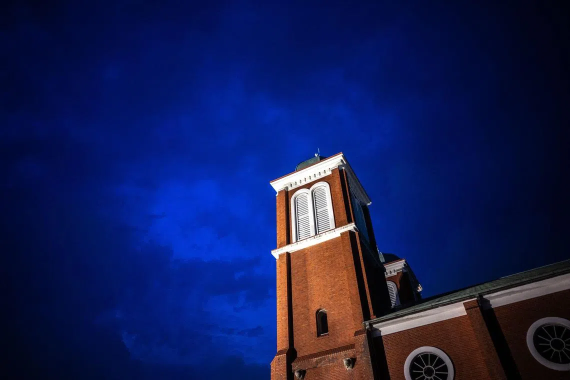 The two bells of Nagasaki's Immaculate Conception Cathedral rang together for the first time since 1945.
