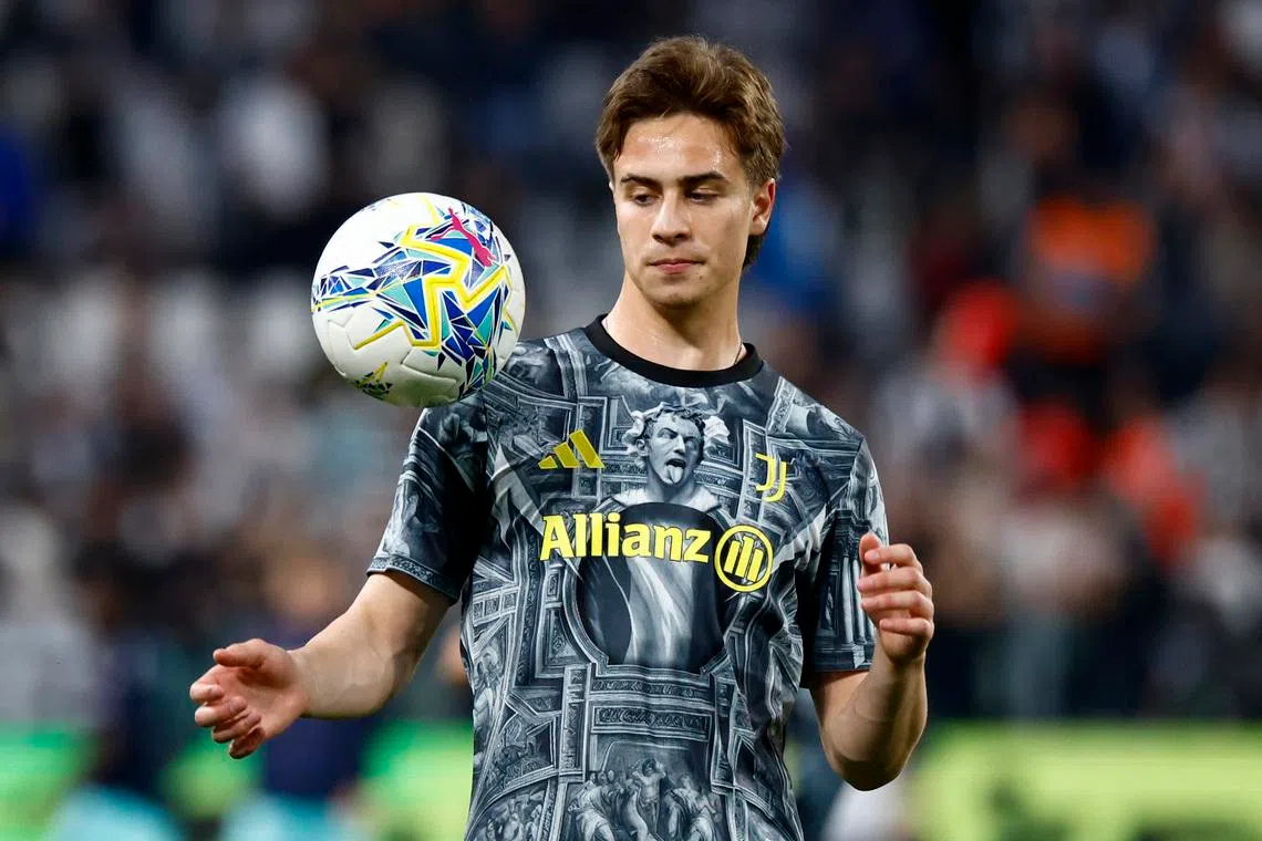 Soccer Football - Serie A - Juventus v Bologna - Allianz Stadium, Turin, Italy - April 19, 2026 Juventus' Kenan Yildiz during the warm up before the match REUTERS/Alessandro Garofalo