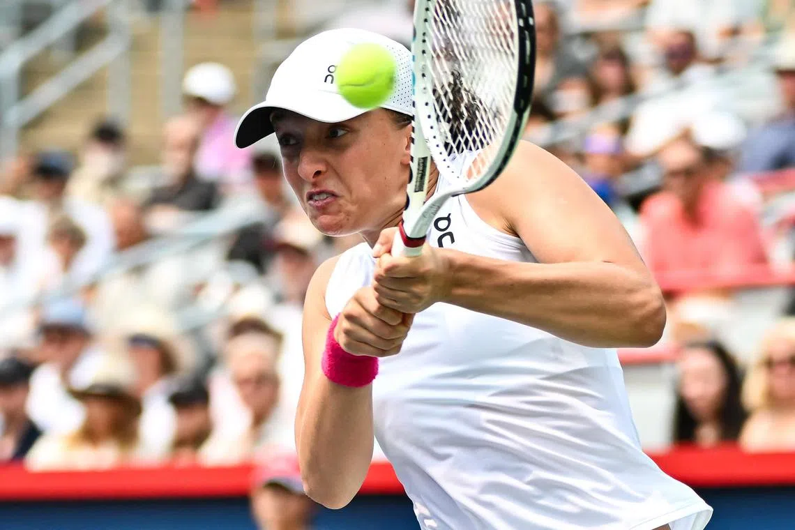 Swiatek managed to stay in the match by winning most of the long rallies while displaying both a lethal forehand and solid court coverage.