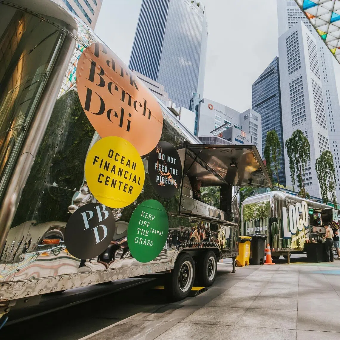 Food trucks at Gourmet Park OFC include Park Bench Deli and Super Loco. 