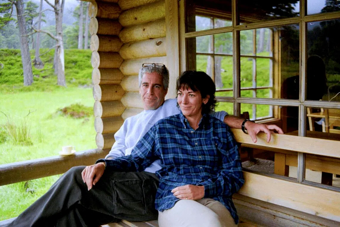 An undated photo released by the U.S. Justice Deparment shows Ghislaine Maxwell and Jeffrey Epstein. 