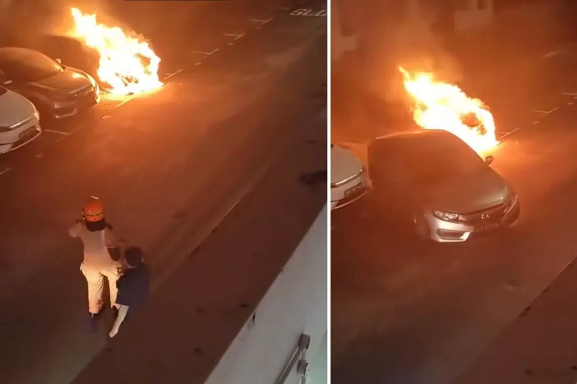 The fire was extinguished using a water jet and no injuries were reported.