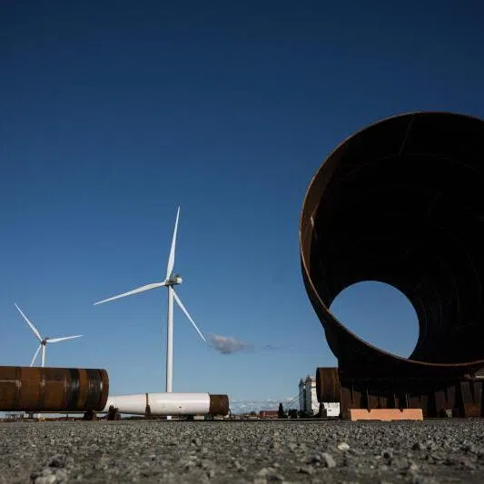 Wind turbines of Vestas at the Port of Odense, Denmark. The EU is struggling to diversify its imports of the key materials needed for key industries.