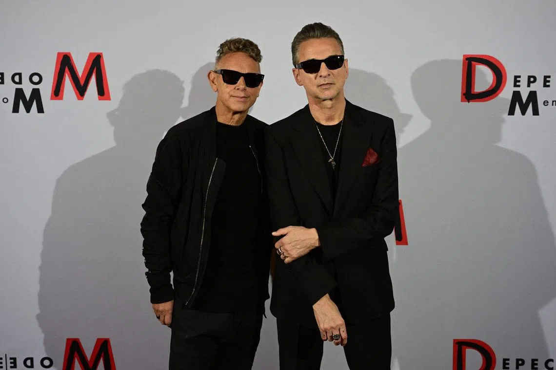 Depeche Mode's Martin Gore (left) and Dave Gahan have released Memento Mori, their first album since founding member Andy Fletcher died in 2022. 